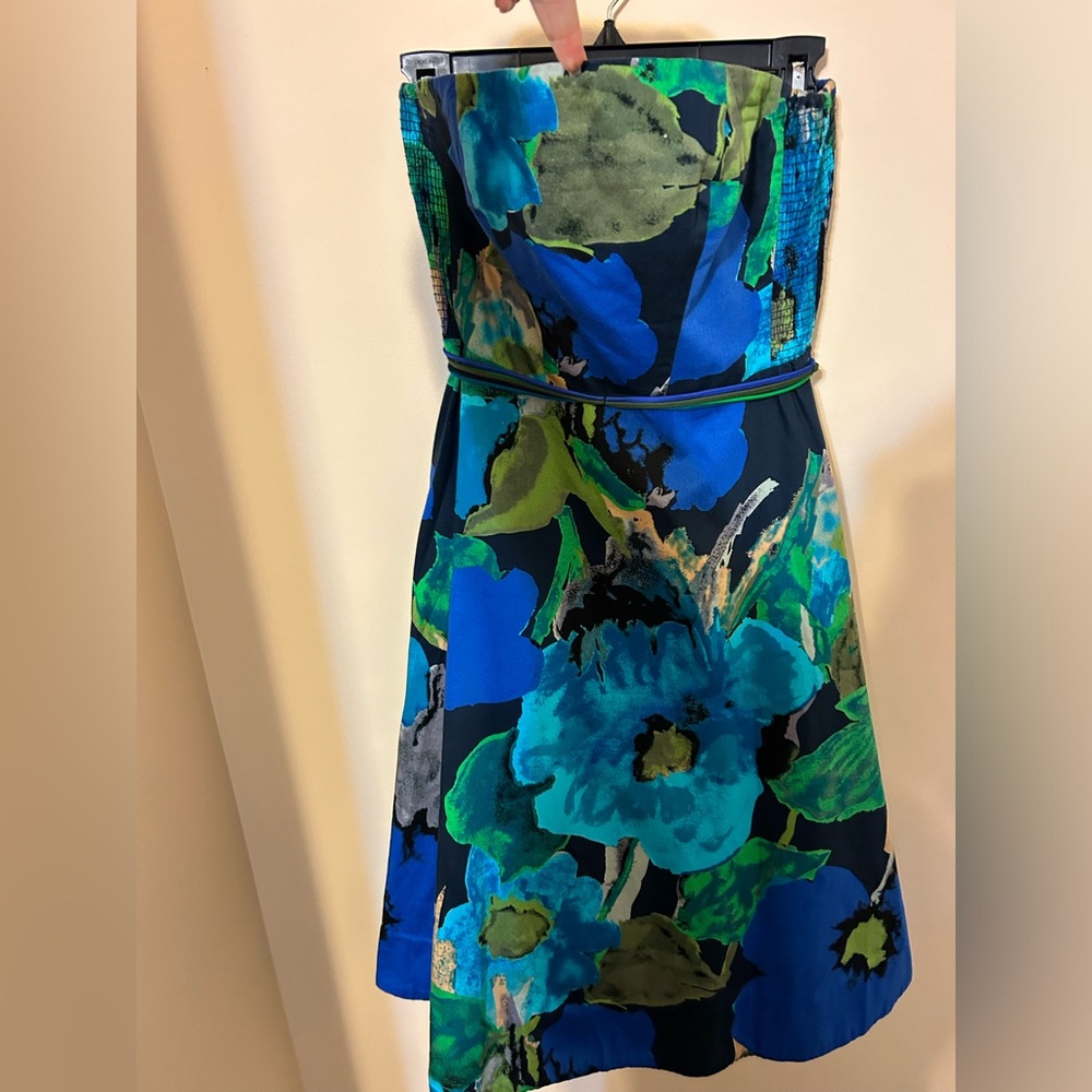 Anthropologie Vanessa Virginia Strapless Floral Dress